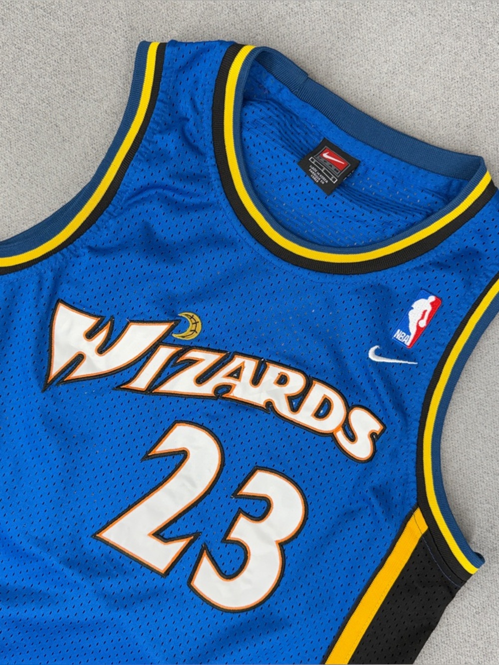 Y2K Nike Michael Jordan Mens Small Jersey Washington Wizards #23 Blue Basketball